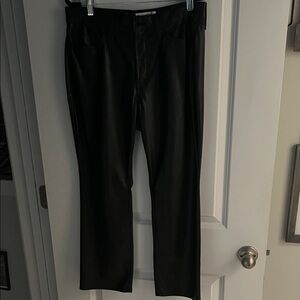 Old Navy Black Faux Leather Boot-Cut Pants